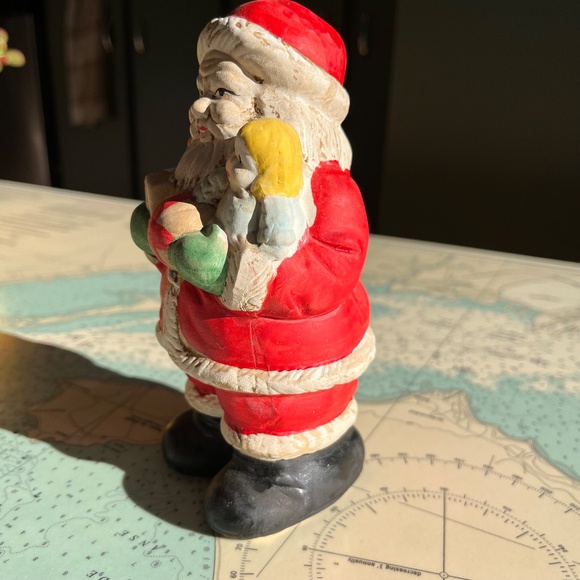Vintage Handpainted Ceramic Santa with Gifts - Picture 2 of 7